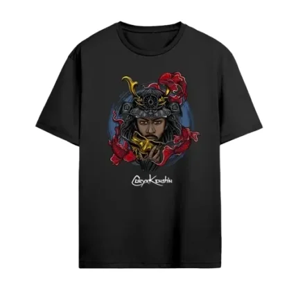 Black Coryxkenshin Samurai Mask T-Shirt