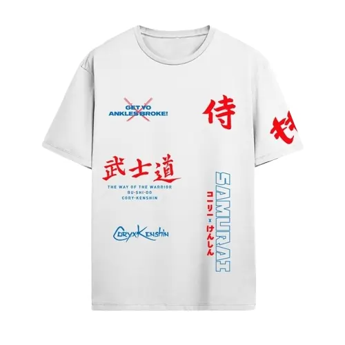 Cory x Kenshin Text Blammer White T-Shirt